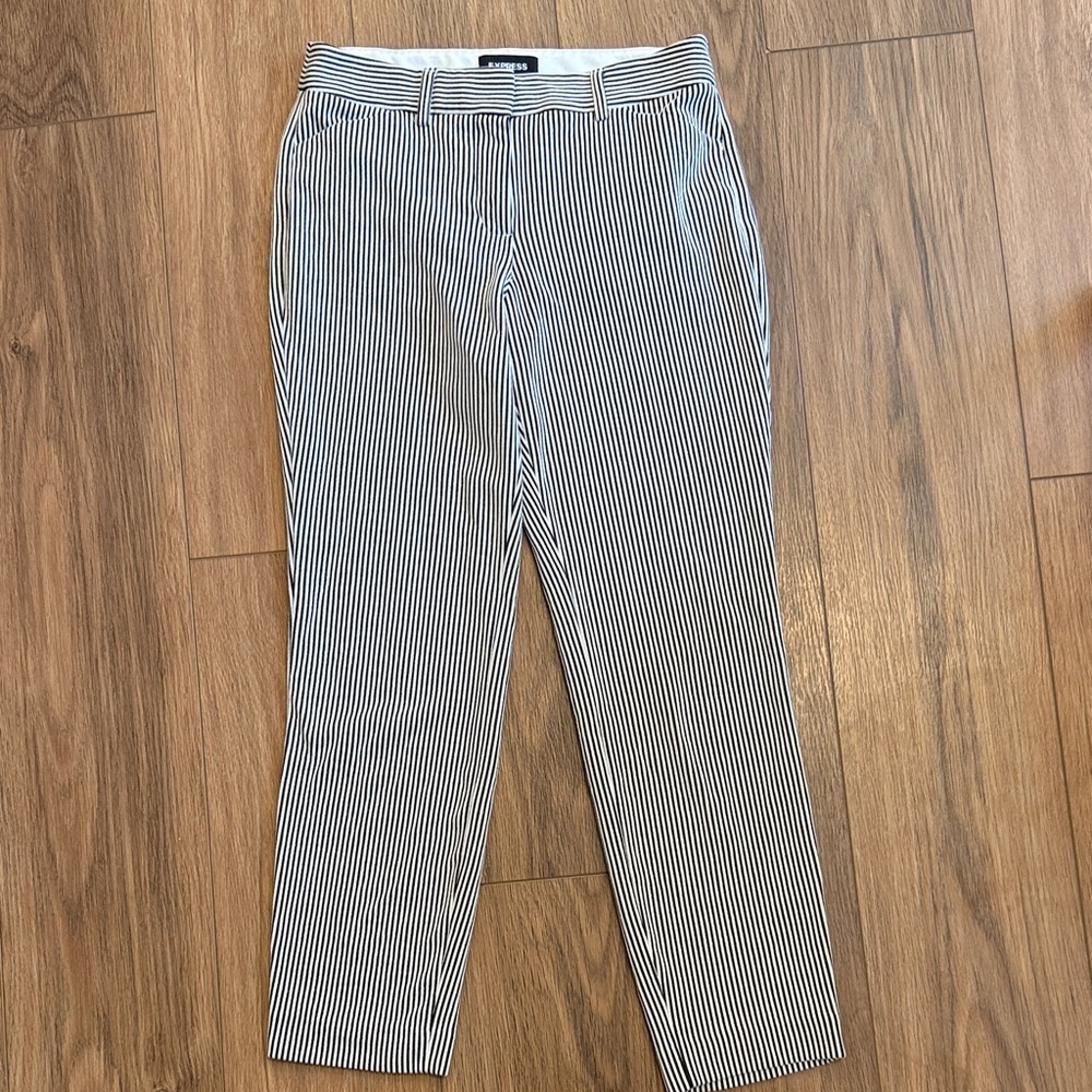 Express Black and White Pinstripe Dress Pants - size s/4